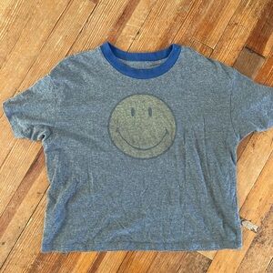 Crop top with smiley face